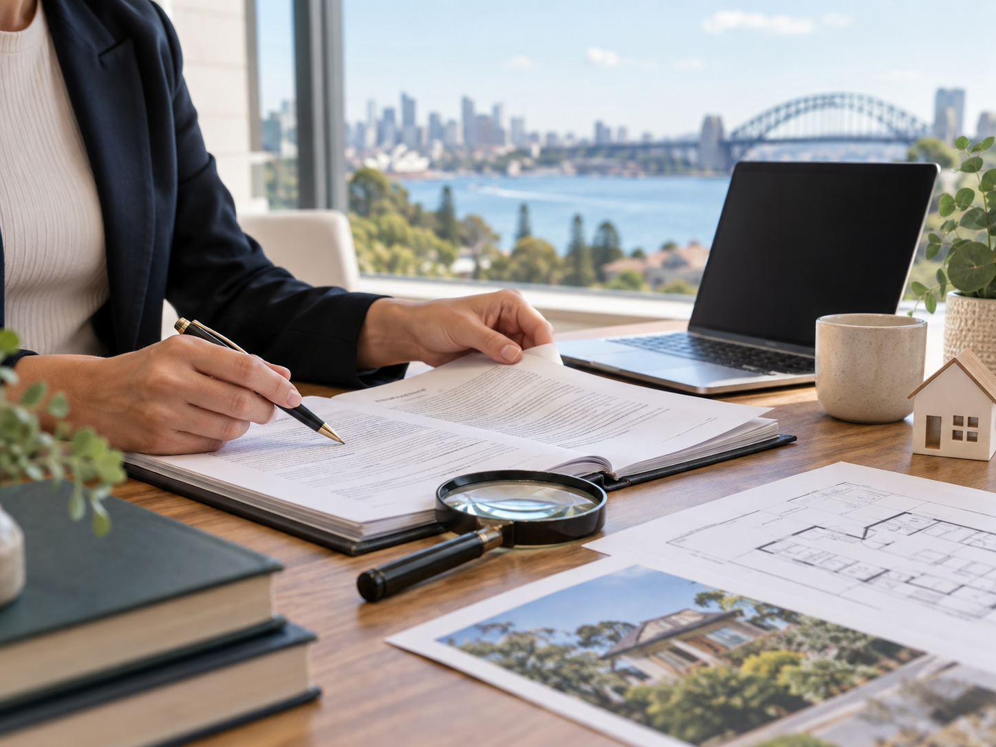 A conveyancer reviewing a NSW property contract before exchange